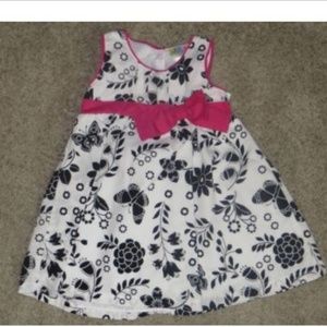 Al & Ray Black White Floral Flower Dress 12 Months